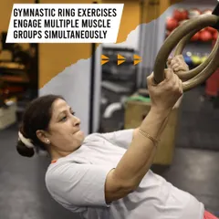 Ring rows are a fantastic exercise for building the upper body strength needed for pull-ups and muscle-ups. They engage multiple muscle groups simultaneously.