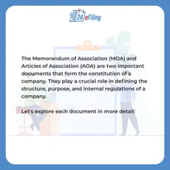 The Memorandum of Association (MOA) and Articles of Association (AOA) are the two constitutional documents of your company. We draft these for you, defining your company's purpose, structure, and internal rules.