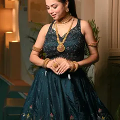 An elegant fashion portrait for a jewellery brand. This type of shot, focusing on traditional wear and adornments, is perfect for bridal or ethnic fashion portfolios.