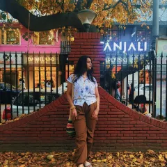 Another look at my casual Khan Market outfit. I love finding unique shirts like this one and pairing them with versatile pieces like cargo pants for an easy, put-together look.