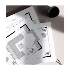 Precision in planning is key to a successful project. This image shows a detailed furniture layout plan, which allows us to optimize the flow and functionality of a space before any physical work begins, ensuring every element is perfectly placed.