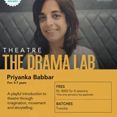 Our Drama Lab with Priyanka Babbar is a playful introduction to theatre for 5-7 year olds. We use imagination, movement, and storytelling to help kids find their voice and build confidence.