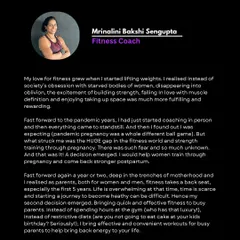 My love for fitness grew when I started lifting weights. After my own pandemic pregnancy, I realized the huge gap in the fitness world for moms. I decided to become the coach I couldn't find, bringing effective and convenient workouts to busy parents.