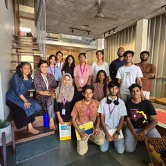 A group photo with students on the steps of my studio. It is always a joy to welcome aspiring architects into my space and share my passion for design with them.