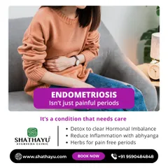 Endometriosis is more than just painful periods; it's a condition that requires dedicated care. My treatment plan includes detox to clear hormonal imbalances, Abhyanga massage to reduce inflammation, and specific herbs for pain-free periods.