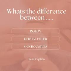 Botox, Dermal Fillers, and Skin Boosters are all injectables, but they serve very different purposes. This quick guide breaks down the key differences. Botox relaxes muscles to reduce wrinkles, fillers restore volume, and skin boosters hydrate for a luminous glow. We help you choose what's right for you.
