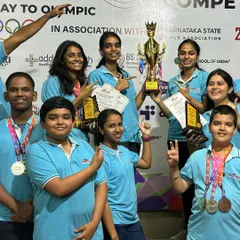 The winning team poses with their trophy and medals. Our open competition provides a great platform for shooters to test their skills.