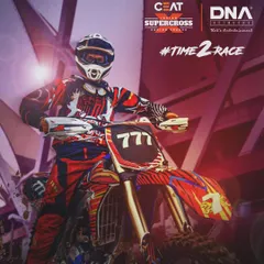 A dynamic promotional graphic for the Indian Supercross Racing League (ISRL). We handle digital content creation and promotion as part of our end-to-end management of the league.