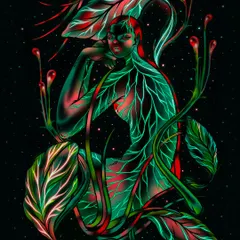 This artwork, also an award winner from my thesis, depicts the connection between the female body and plant-like vascular systems, suggesting a deep, organic link to the natural world.