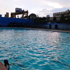 The evening sun glinting off the water at our Wilson Garden pool is a beautiful sight. It's a peaceful time for a swim, helping you unwind after a long day.