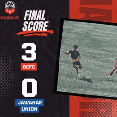 The final score graphic celebrating our 3-0 win that secured our promotion. A perfect end to a great season.
