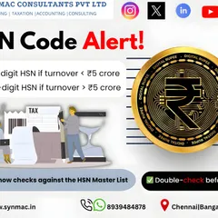A quick guide on HSN code rules. Businesses with turnover below Rs. 5 crore use a 4-digit HSN, while those above use a 6-digit HSN. It's important to double-check this before filing GSTR-1.