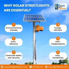 We provide access to sustainable and cost-effective infrastructure solutions. This infographic details the key benefits of implementing solar streetlights, including energy efficiency, grid independence, enhanced public safety, and straightforward installation, all available from vendors on our platform.