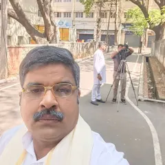 On location for a News18 Kannada shoot for a special segment called 'Gili Gili Politics'. Media appearances often include fun and satirical political commentary.