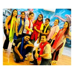 Another happy group shot from our Holi workout. The smiles say it all. This is what our community vibe is all about.