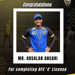 We celebrate our coaches' achievements. Congratulations to Coach Arsalan Ansari for earning his AFC ‘C’ License, raising the level of certified coaching at our academy.
