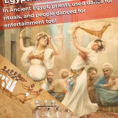 In Ancient Egypt, dance was used for both sacred rituals and entertainment. This shows the universal appeal of dance throughout history, a tradition we continue with our diverse range of dance classes for all ages.