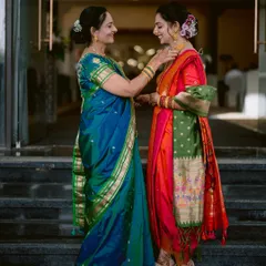 A mother's love as she helps her daughter with her necklace. This quiet, emotional moment between Zaee and her mother is a precious memory from her engagement day in Pune.