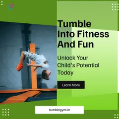 I believe that fitness should be fun. This image of a child joyfully flipping on a trampoline captures our mission to unlock every child's potential and make every tumble a step towards greater health and confidence.