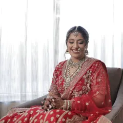 A happy bride, glowing and ready for her big day. My goal is always to create a look that feels comfortable and lets the bride's personality shine through.