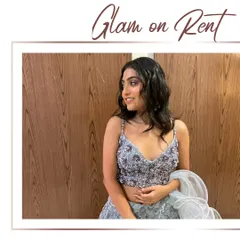 Glam on rent. This stylish grey crop top lehenga is perfect for dancing the night away at a Sangeet or cocktail party.