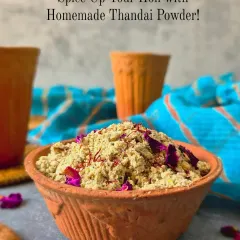 My homemade Thandai powder is a great way to spice up your Holi celebrations. It's made from scratch with high-quality ingredients for an authentic, refreshing taste.