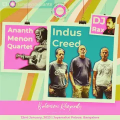Another version of the Sunday Soul Sante poster, highlighting our performance alongside Indus Creed. It was a kickass weekend.