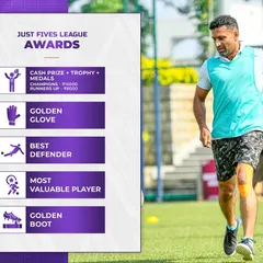 I believe in recognizing excellence. My Just Fives League features a range of awards, including Golden Glove, Best Defender, MVP, and Golden Boot, in addition to cash prizes and trophies.