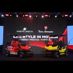 The global grand launch of the Kinetic Green & Tonino Lamborghini lifestyle golf carts. We managed the entire event, including a complex cube launch sequence with suction machines and a turntable mechanism.