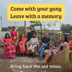Come with your gang, leave with a memory. My rooftop is the perfect place to bring back old times with your friends over new bites and activities.