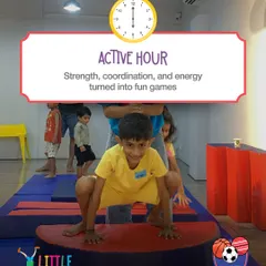 Welcome to the active hour, where we turn strength, coordination, and boundless energy into fun games. This is where kids learn to love movement.