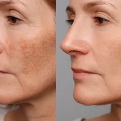 This before-and-after shows the significant improvement possible for melasma. My scientifically guided approach focuses on safely reducing pigmentation and restoring an even, clear complexion for lasting confidence.