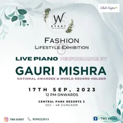 I promote not just the shopping but also the special attractions, like this poster for a live piano performance by a world record holder.
