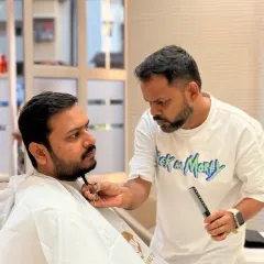 A well-shaped beard frames the face and boosts confidence. Our stylist uses scissors for detailed work, ensuring every part of the beard and mustache is perfectly shaped.