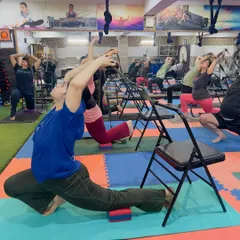 Yoga is for every body. In our chair yoga classes, we use the chair for support to make poses accessible, helping you build flexibility and confidence no matter your age or experience level.