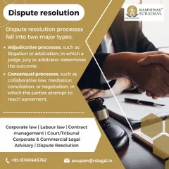 Dispute resolution falls into two main types: adjudicative processes like litigation and consensual processes like mediation. Our team is skilled in both, and we make every effort to find practical and timely solutions for our clients, whether in court or at the negotiation table.