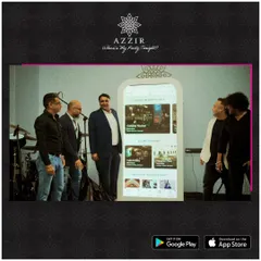 On stage for the launch of the Azzir Nightlife App. I enjoy being part of product launches and corporate milestones, providing the energy to make the moment memorable.