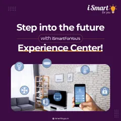 Step into the future at the iSmartForYou Experience Center. This graphic shows how you can control lights, fans, AC, and security from one device. Come and test drive the latest gadgets yourself.