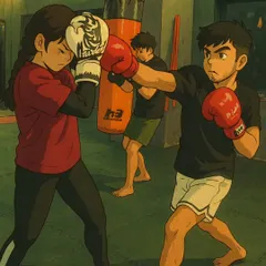 This illustration captures the spirit of our co-ed classes, where men and women train together, learning from each other in a respectful and challenging environment.