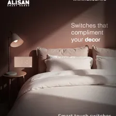 Your switches should be more than just functional; they should complement your decor. I designed our smart touch switches to blend beautifully into your personal space, like this cozy bedroom, adding a touch of elegance and sophistication.