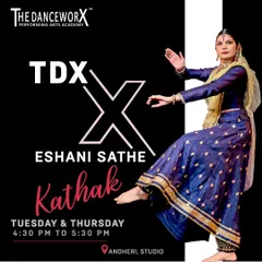 Experience the enchanting beauty of Kathak. We are proud to collaborate with Eshani Sathe to bring this classical Indian art form to our Andheri studio.