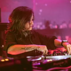 A close-up shot from the "House Party Series" at i-Bar. You can see my hands on the decks, fine-tuning the mix. Every track is carefully selected to build a seamless musical story.