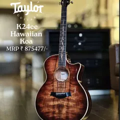 A masterpiece of craftsmanship, the Taylor K24ce acoustic guitar with its stunning Hawaiian Koa body. This is an example of the premium, world-class instruments you can find and play in our experience store.