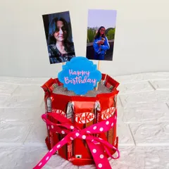 Another look at my custom chocolate photo cake. It's a simple, sweet, and personal way to celebrate a birthday, especially for a chocolate lover.