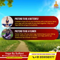 Garden yoga for kids! We make yoga fun by encouraging little ones to pretend to be a butterfly in Cobbler's Pose or a flower in Flower Pose.