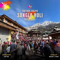 Celebrate Holi with a splash of tradition and color in the mountains. Our Sangla Holi trip offers a unique festive experience in the beautiful Chitkul and Kalpa region.