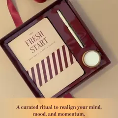 A curated ritual to realign your mind, mood, and momentum. The Reset Kit, beautifully packaged and ready to inspire a fresh start.
