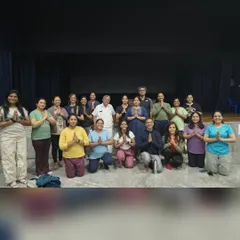 A group photo from our visit to the SVYASA Conference in Bangalore. It was an incredible experience to connect with eminent yoga professionals, share knowledge, and bring back fresh insights to our students and community.