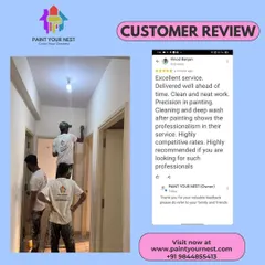 My team and I believe in professionalism, which means delivering excellent, clean work ahead of time. This client review highlights our precision, deep cleaning after the job, and competitive rates for professional painting.