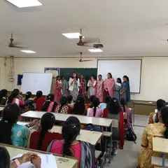 Here I am leading a group activity during a 5 day orientation workshop for B.Tech students at Gayatri Vidya Parishad College of Engineering. Interactive exercises are key to making communication concepts stick.